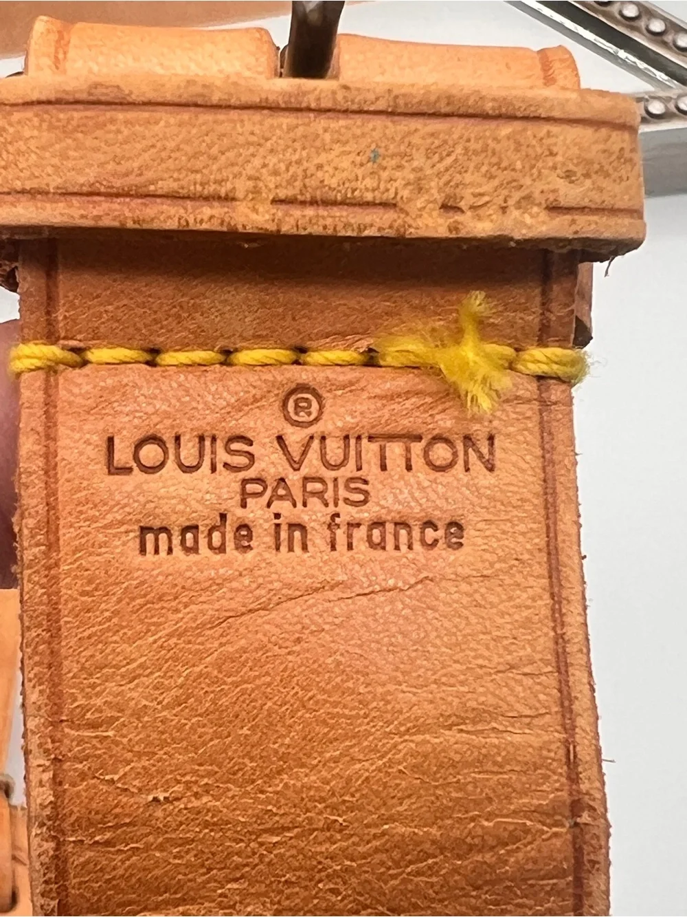 Louis Vuitton Luggage Tag and Poignett (Handle Strap) with Lock & Key 311